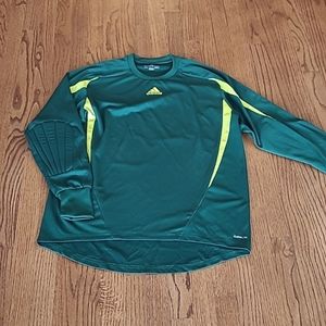 Adidas Large Climalite Padded Elbow Soccer Long Sleeve Shirt